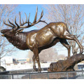 Estatuas de jardín de jardinería estatua de alces de bronce del carft del metal de alta calidad